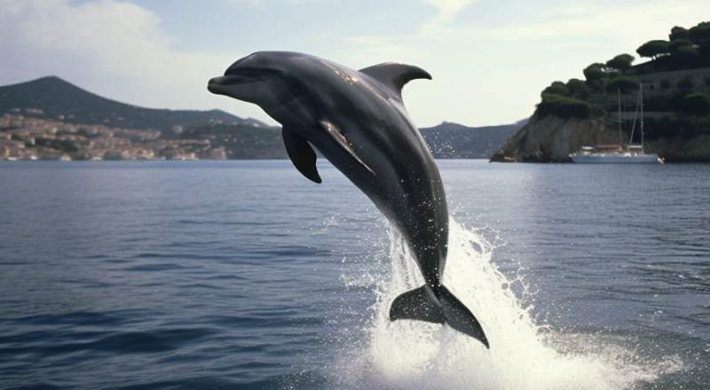 Delfin spring auf Mallorca