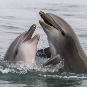 Delfine interagieren
