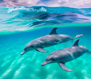 Delphine auf Aruba